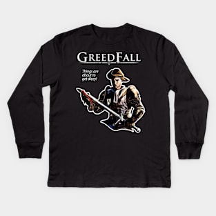 GreedFall Kurt design Kids Long Sleeve T-Shirt